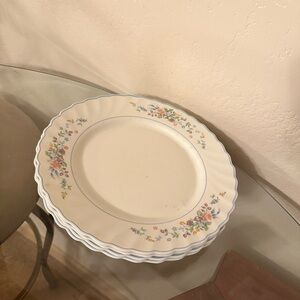 Set of Vintage Floral Patterned Dinner Plates Set